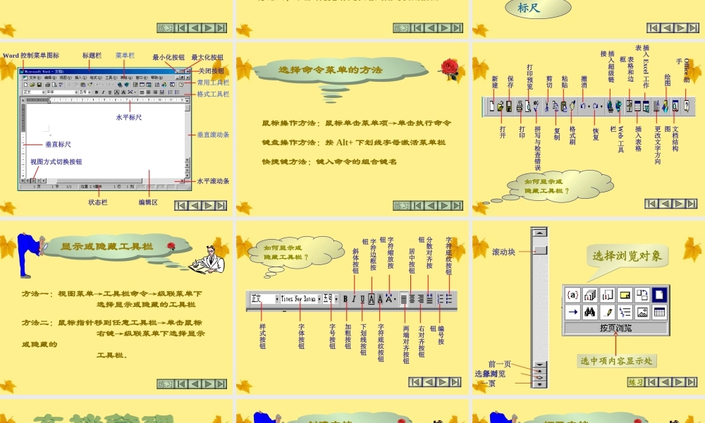 中学七年级信息技术 (word的使用)课件