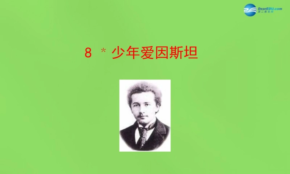 七年级语文下册 8 少年爱因斯坦课件 语文版 课件