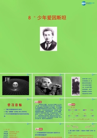 七年级语文下册 8 少年爱因斯坦课件 语文版 课件