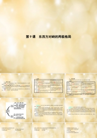 九年级历史下册 第9课 东西方对峙的两极格局课件 中华书局版 课件
