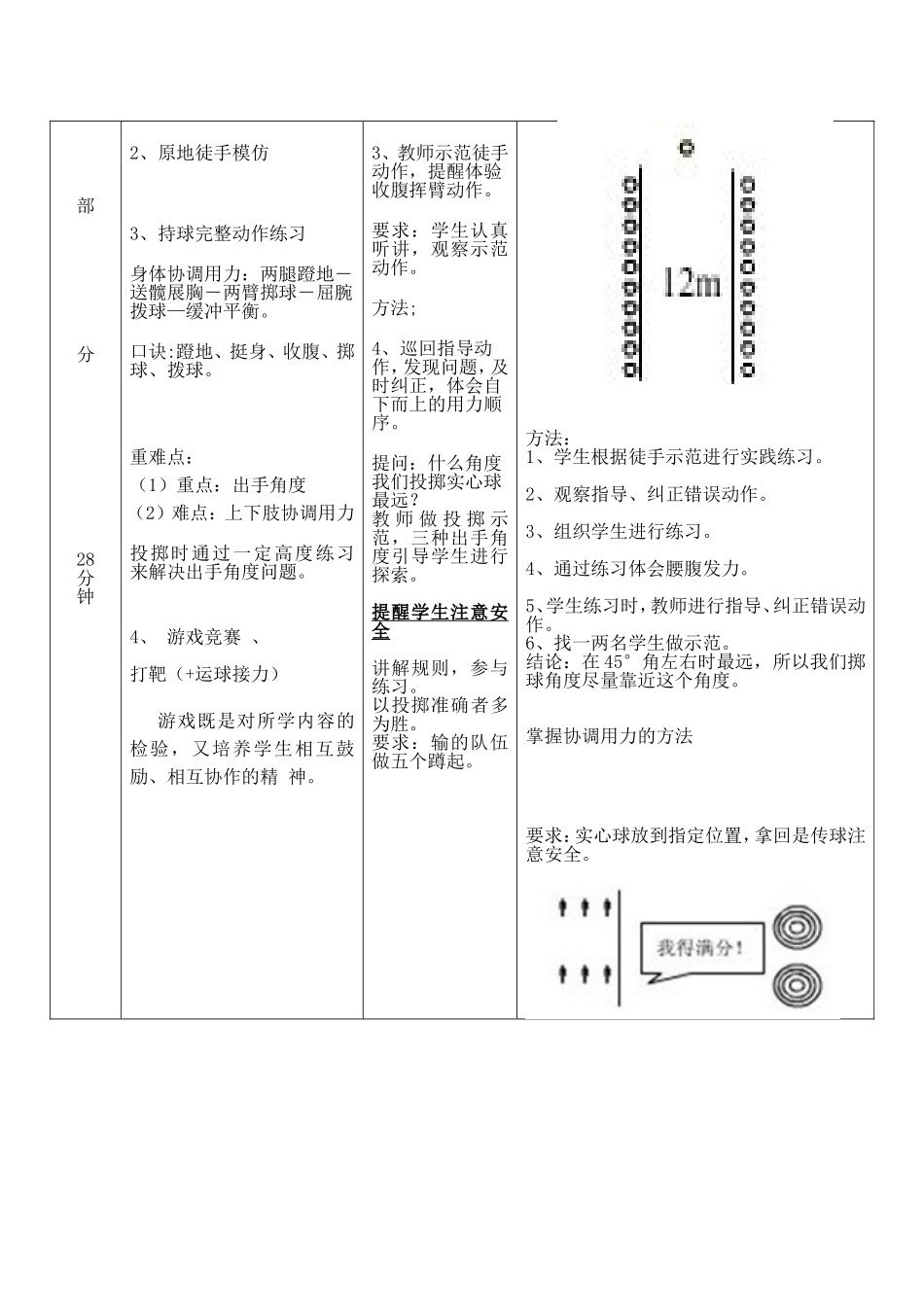 初中体育实心球教案设计郭晓琪_第3页