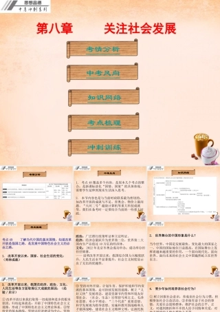 中考政治冲刺复习 第八章 关注社会发展课件