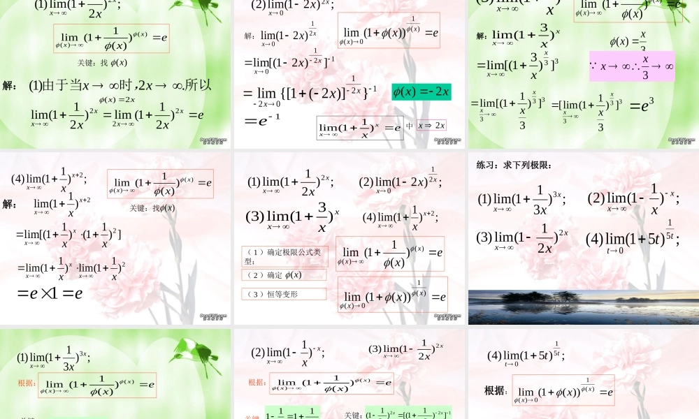 两个重要的极限2 高三数学第二章 极限全章课件 高三数学第二章 极限全章课件