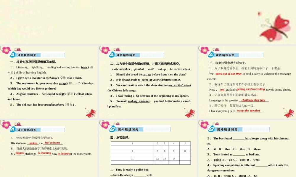 九年级英语全册 Unit 10 You re supposed to shake hands Section B(2a 2e)课件 (新版)人教新目标版 课件