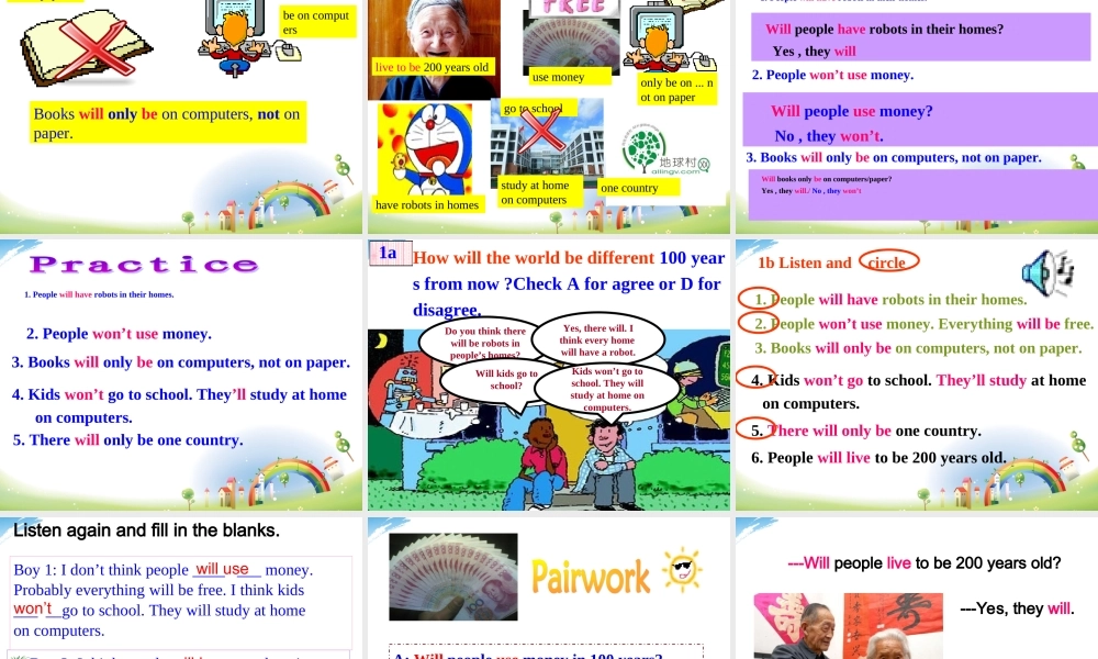 八年级英语上册Unit1Willpeoplehaverobots_SectionA课件人教版新目标