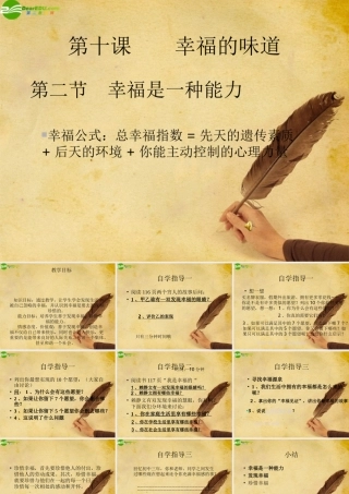 九年级政治 第十课第二节幸福是一种能力课件 人民版 课件