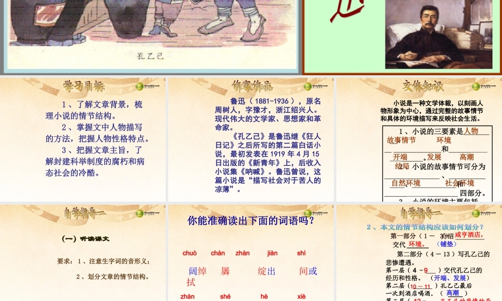 九年级语文下册(第5课 孔乙己)课件 新人教版 课件