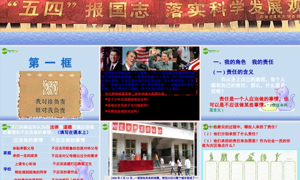 九年级政治 第一课第一框(我对谁负责　谁对我负责)课件 人教版  课件