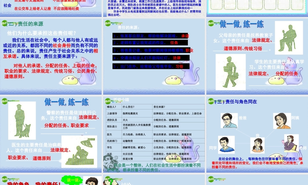 九年级政治 第一课第一框(我对谁负责　谁对我负责)课件 人教版  课件