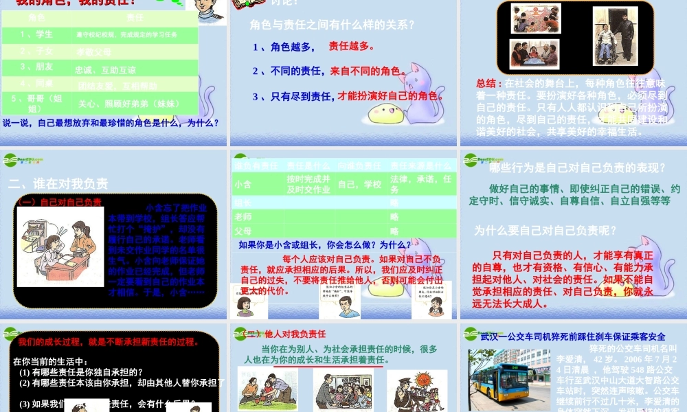 九年级政治 第一课第一框(我对谁负责　谁对我负责)课件 人教版  课件