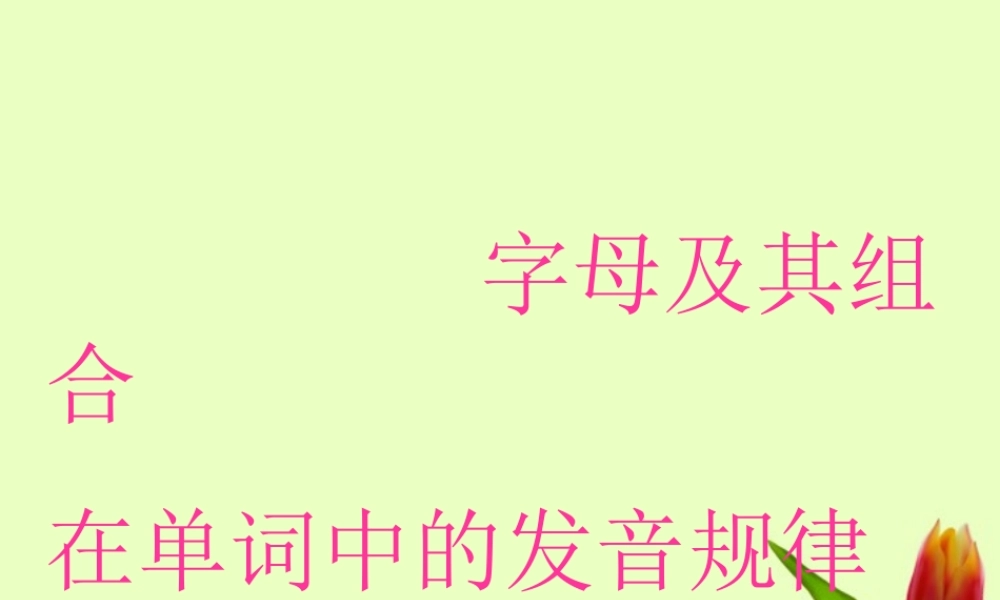 八年级英语上册 字母组合发音规律课件 人教新目标版 课件