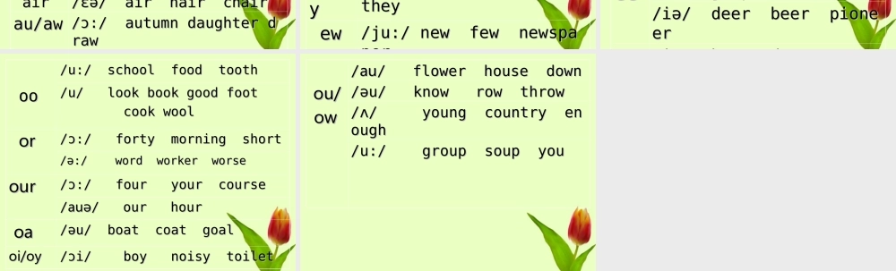 八年级英语上册 字母组合发音规律课件 人教新目标版 课件