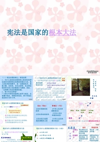 政治宪法是国家的根本大法 课件