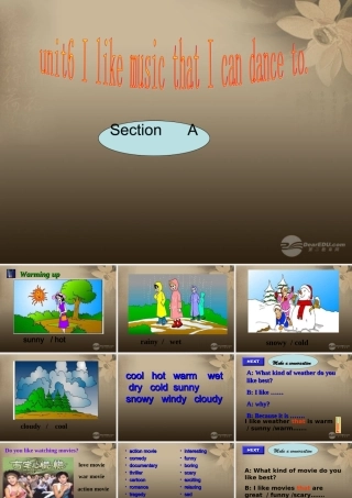 九年级英语(Unit 6 I like music that I can dance to)课件 人教新目标版 课件