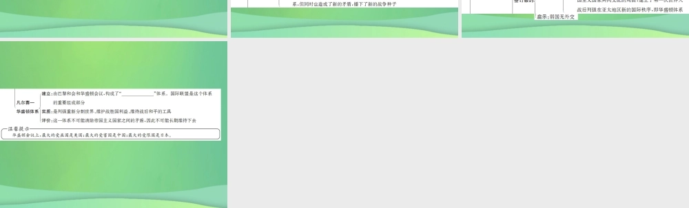 中考历史复习 第十九讲 全球规模的战争和震撼世界的革命课件 岳麓版 课件