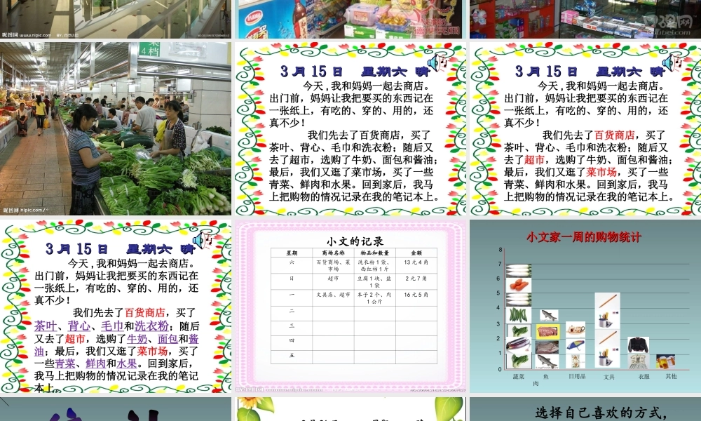 1我家的日常购物
