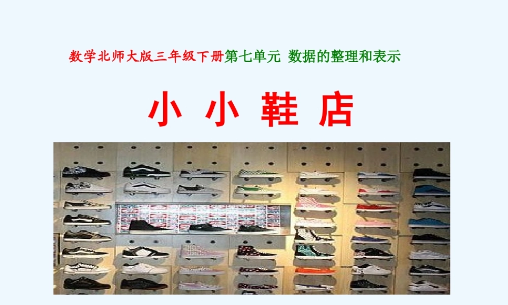 小学数学北师大2011课标版三年级小小鞋店-(整理和分析数据)学生探究课件