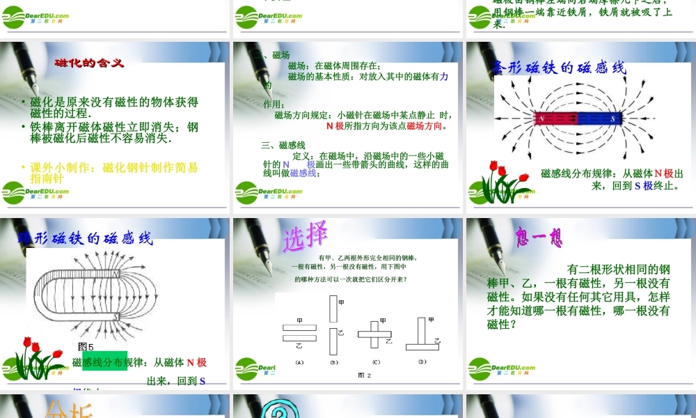 新疆乌鲁木齐地区9-1磁现象9-2磁场 课件人教版 课件