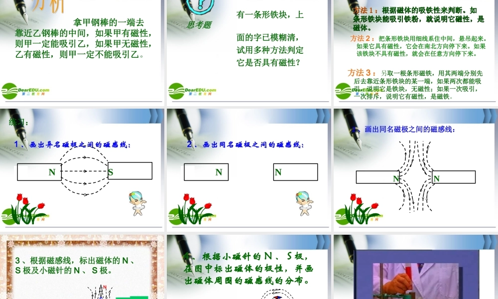 新疆乌鲁木齐地区9-1磁现象9-2磁场 课件人教版 课件