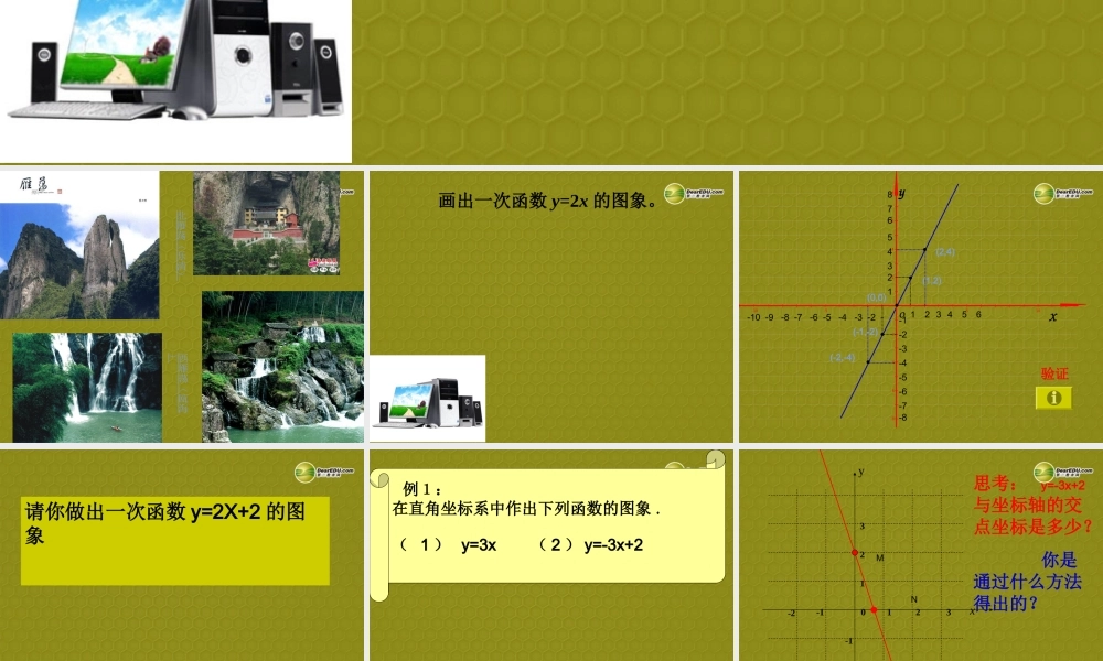 八年级数学上册 一次函数的图像课件 浙教版 课件