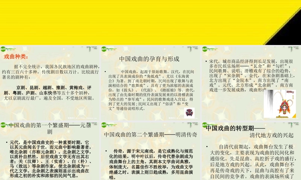 七年级语文下册(戏曲大舞台)课件 人教新课标版 课件