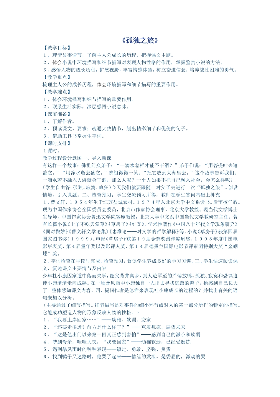 《孤独之旅》_第1页