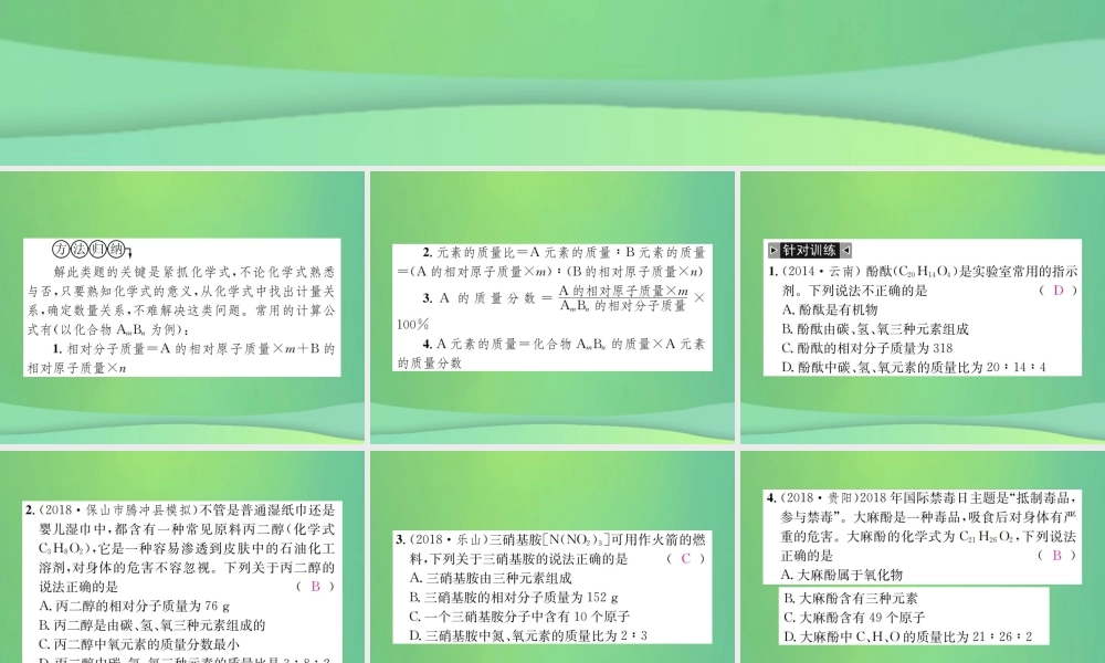 中考化学总复习 题型复习(五)化学计算题课件