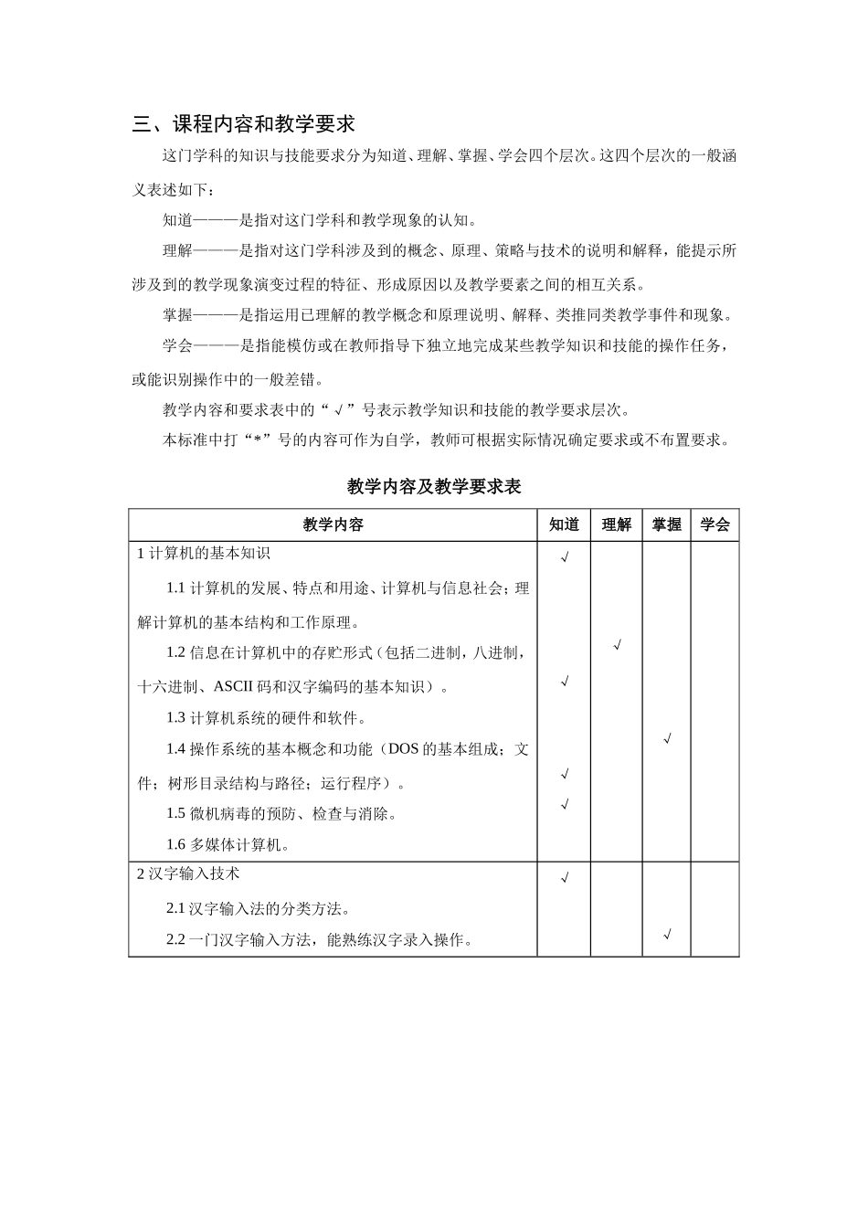《计算机应用基础》教学大纲_第2页