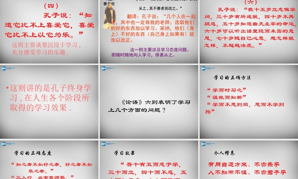 中学七年级语文上册 21(论语)六则课件 语文版 课件