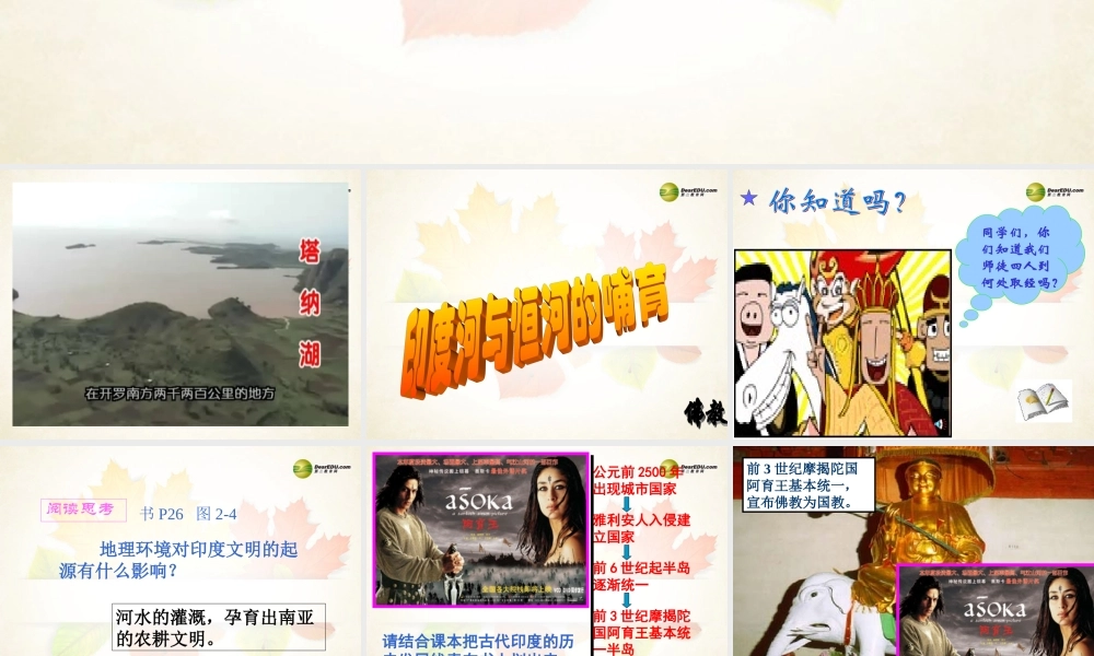 八年级历史与社会上册 第二单元第一课得天独厚的大河文明课件 人教版 课件