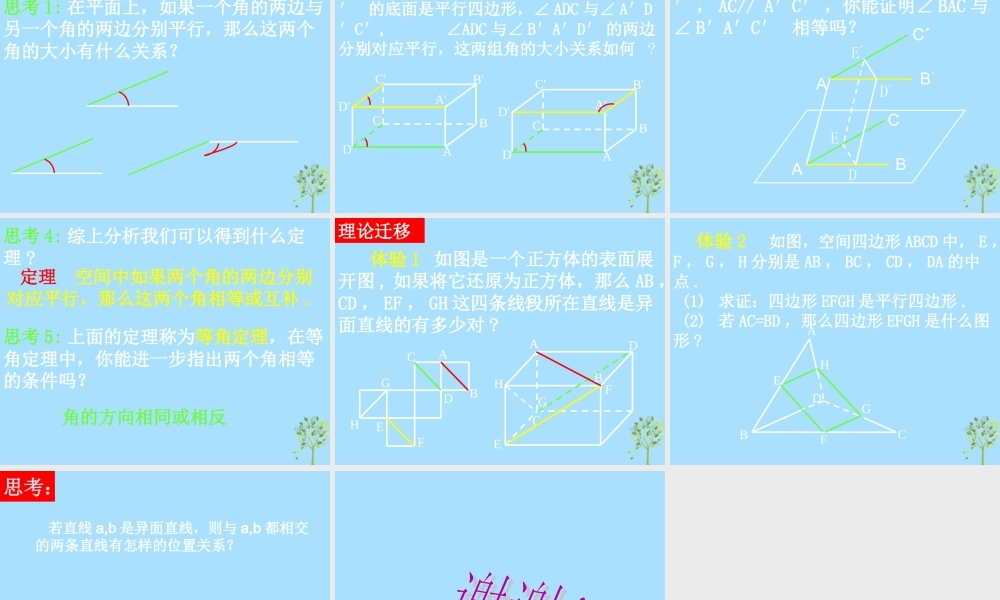 山西省忻州市高考数学 专题 直线位置关系复习课件