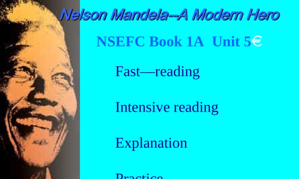 广东地区高一必修1Unit 5 Nelson Mandela 新课标 人教版 课件