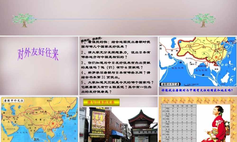 中学七年级历史下册 第6课 对外友好往来课件 新人教版