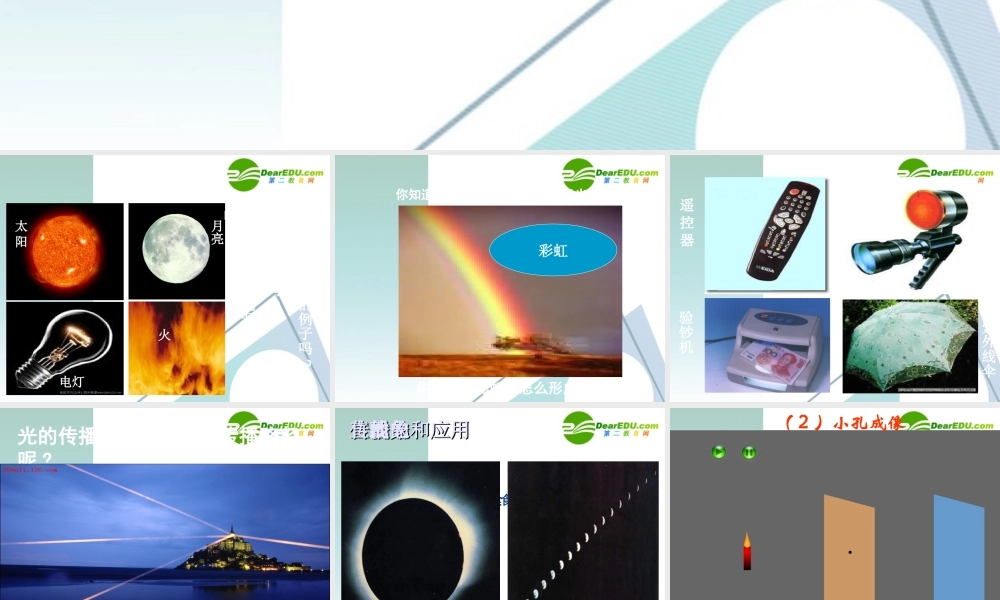 九年级物理中考第一轮复习 光现象复习课件苏科版 课件