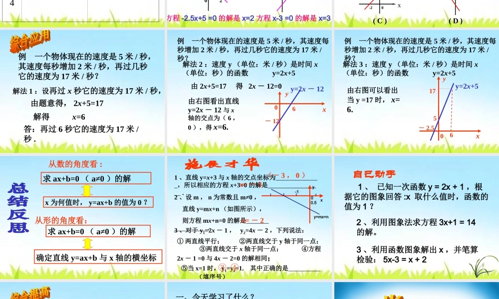 (课件1)143用函数观点看方程(组)与不等式
