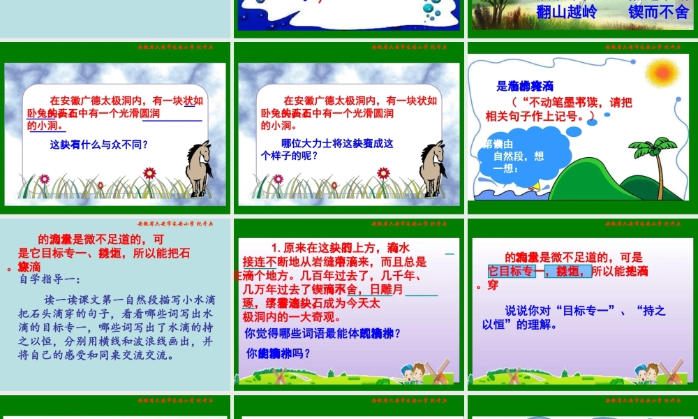 《滴水穿石的启示》PPT课件