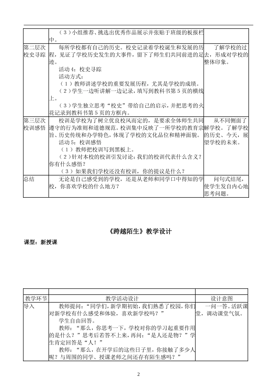 教科版思想品德七年级上册教案_第2页