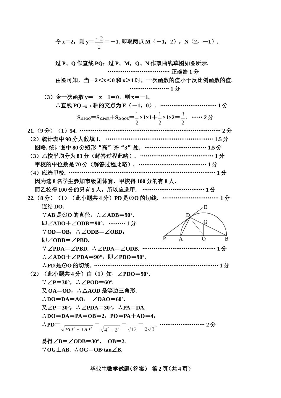 数学试题答案_第2页