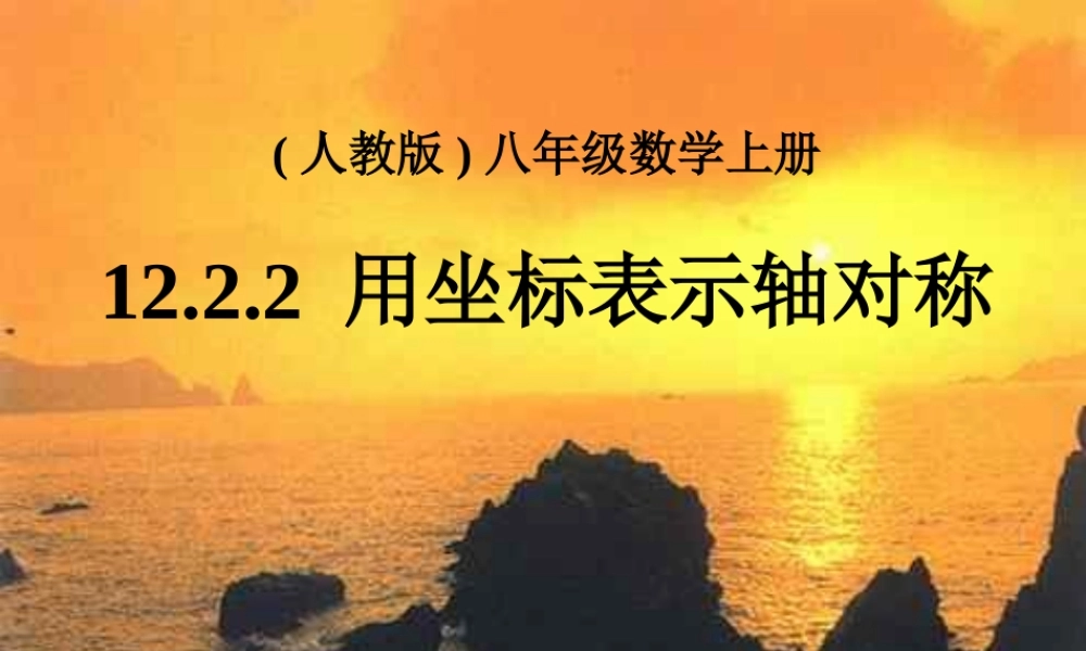 12.2.2用坐标表示轴对称课件