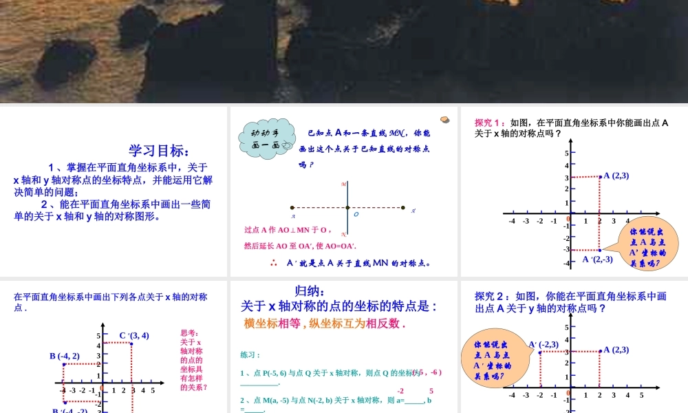 12.2.2用坐标表示轴对称课件