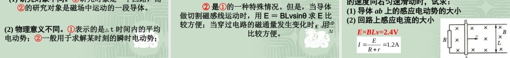 【物理】44法拉第电磁感应定律课件2（人教版选修3-2）