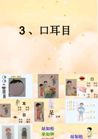 (部编)人教2011课标版一年级上册3、口耳目.口耳目