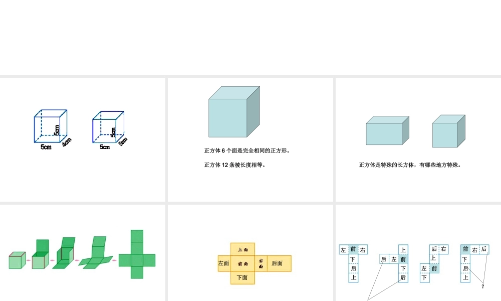 《长方体、正方体的展开图》课件