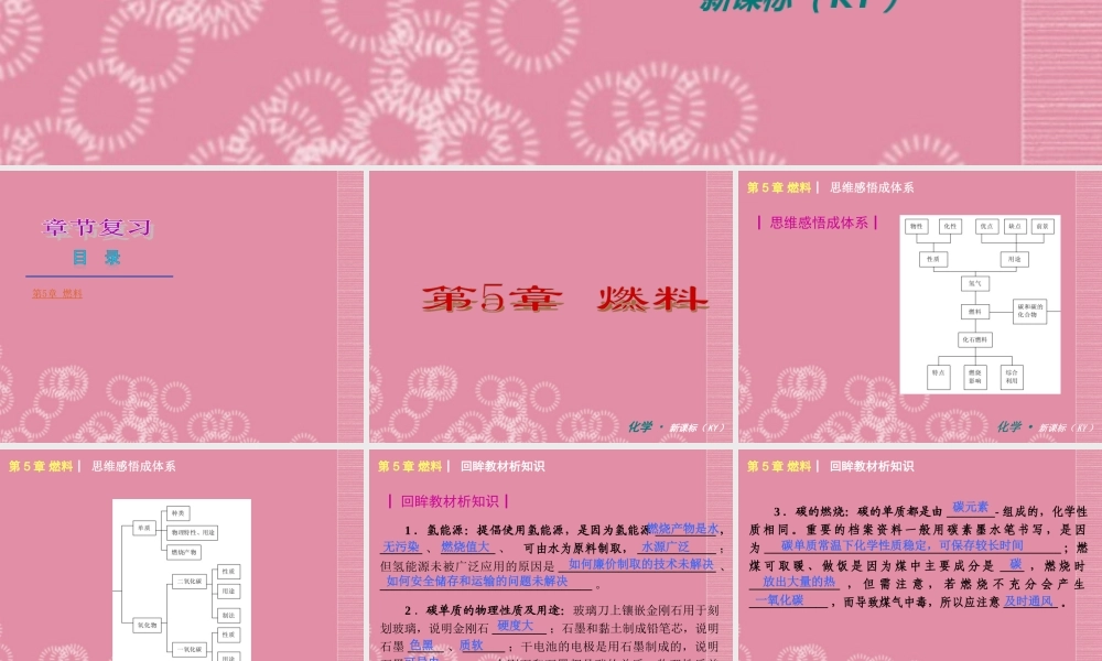 （新课标）2012-2013学年九年级化学上册第5章燃料同步课件粤教版