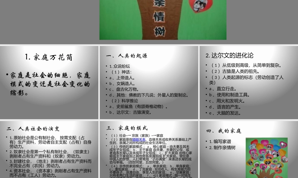 第一单元--亲情树下我成长(1.家庭万花筒)