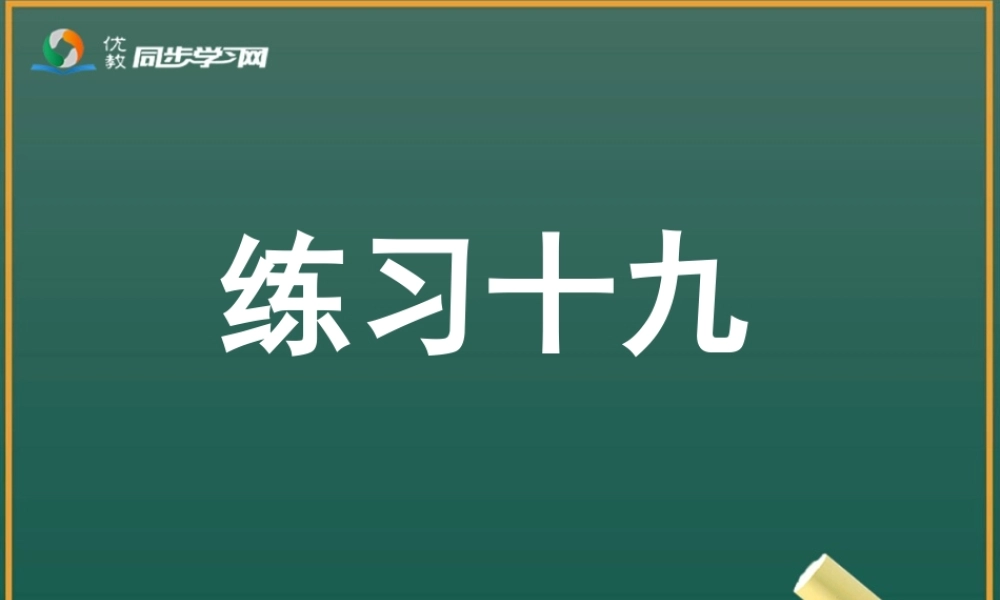 《练习十九》习题课件