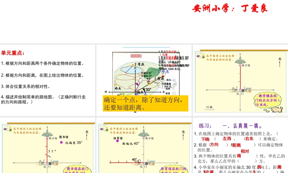 新人教版四年下册_空间图形复习课件