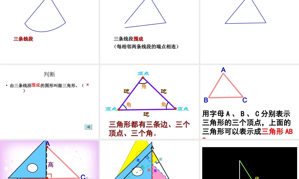新人教版四年下册_空间图形复习课件