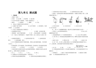 人教版九年级化学第九单元_测试题