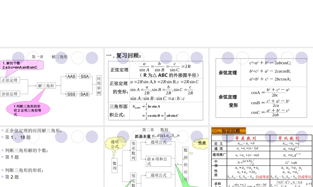 必修五总复习